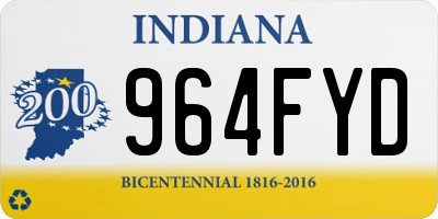 IN license plate 964FYD