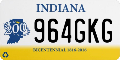 IN license plate 964GKG