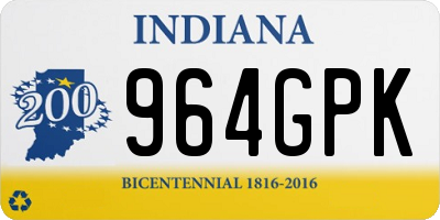 IN license plate 964GPK