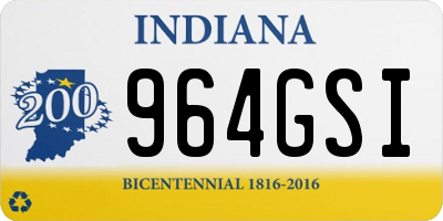 IN license plate 964GSI
