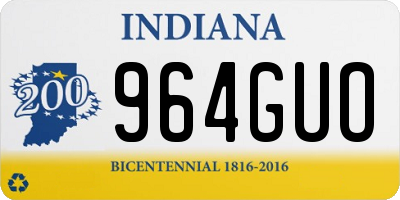 IN license plate 964GUO