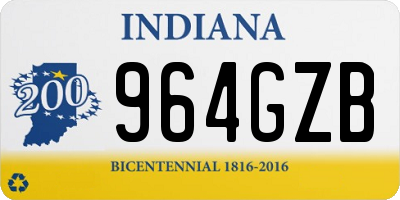 IN license plate 964GZB