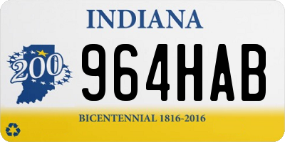 IN license plate 964HAB