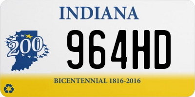 IN license plate 964HD