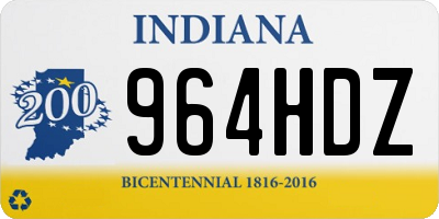 IN license plate 964HDZ
