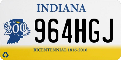 IN license plate 964HGJ