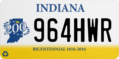 IN license plate 964HWR