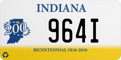 IN license plate 964I