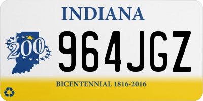IN license plate 964JGZ