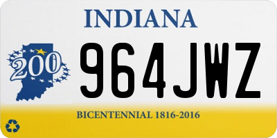 IN license plate 964JWZ