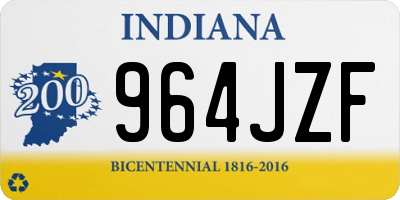 IN license plate 964JZF