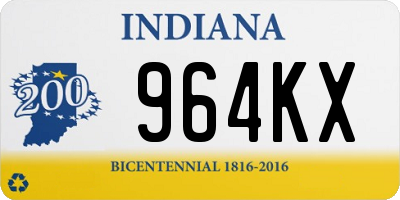 IN license plate 964KX