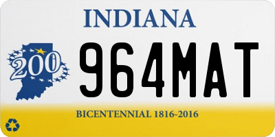 IN license plate 964MAT