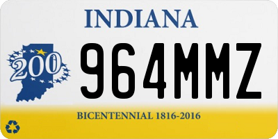 IN license plate 964MMZ