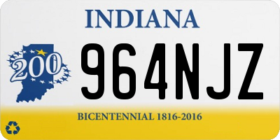 IN license plate 964NJZ