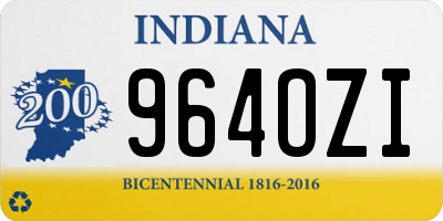 IN license plate 964OZI
