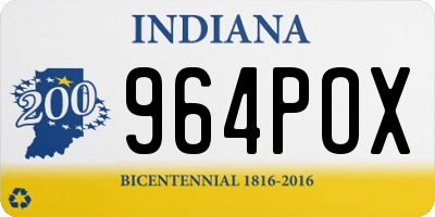 IN license plate 964POX