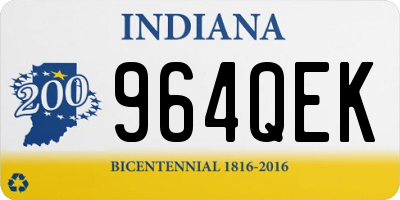 IN license plate 964QEK