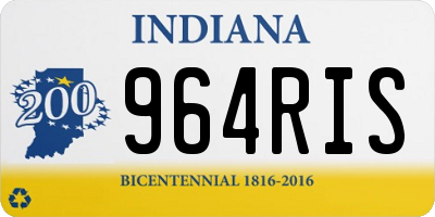 IN license plate 964RIS