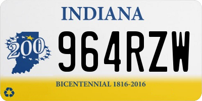 IN license plate 964RZW