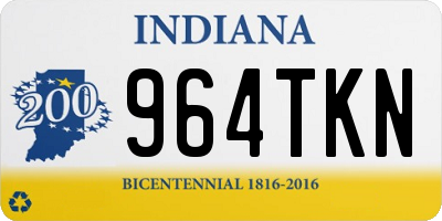 IN license plate 964TKN