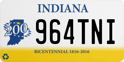 IN license plate 964TNI
