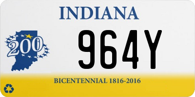 IN license plate 964Y