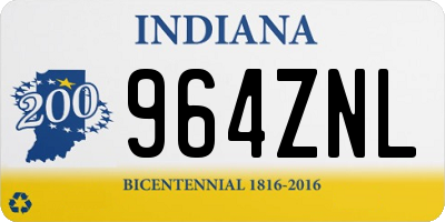 IN license plate 964ZNL