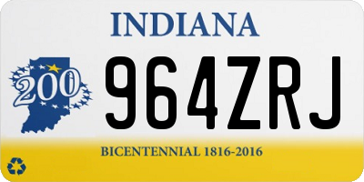 IN license plate 964ZRJ