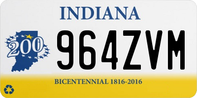 IN license plate 964ZVM