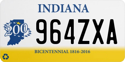 IN license plate 964ZXA