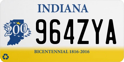 IN license plate 964ZYA