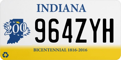 IN license plate 964ZYH