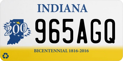 IN license plate 965AGQ