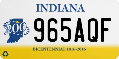 IN license plate 965AQF