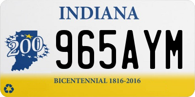 IN license plate 965AYM