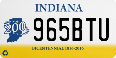 IN license plate 965BTU
