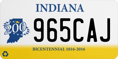 IN license plate 965CAJ