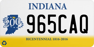 IN license plate 965CAQ