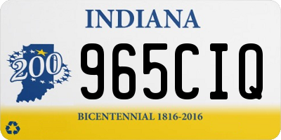 IN license plate 965CIQ