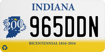 IN license plate 965DDN