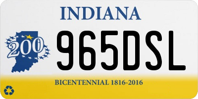 IN license plate 965DSL