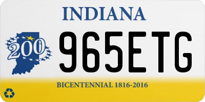 IN license plate 965ETG