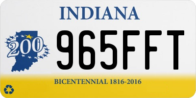 IN license plate 965FFT
