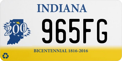 IN license plate 965FG