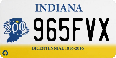 IN license plate 965FVX
