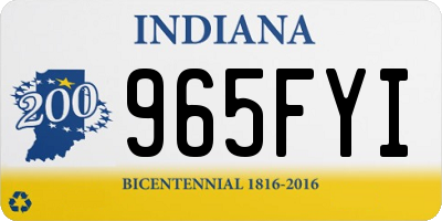 IN license plate 965FYI