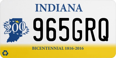 IN license plate 965GRQ