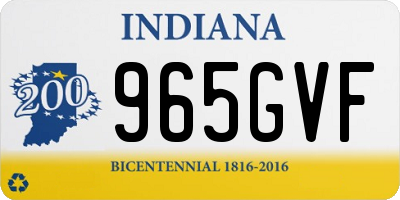 IN license plate 965GVF