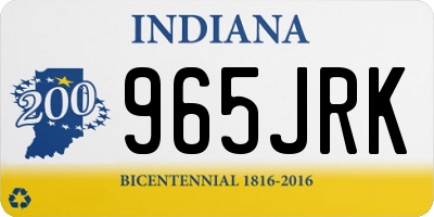 IN license plate 965JRK